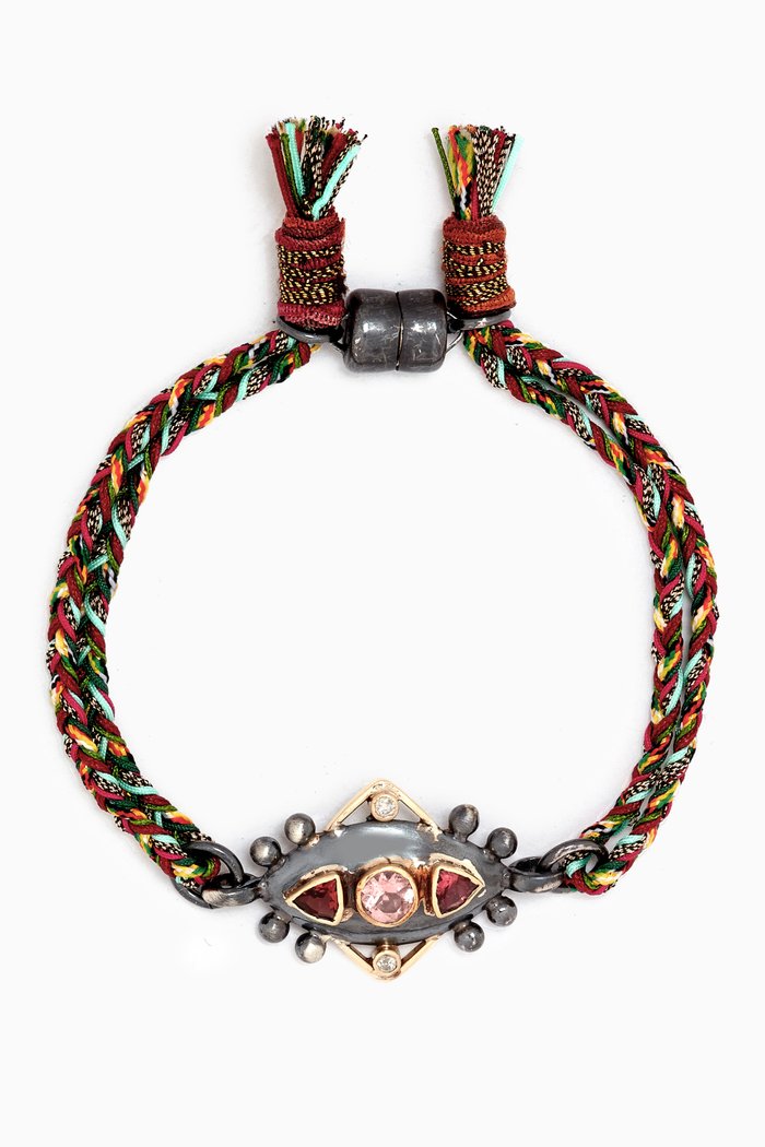 

Nawi Tourmaline, Diamonds & Gold Bracelet in Sterling Silver