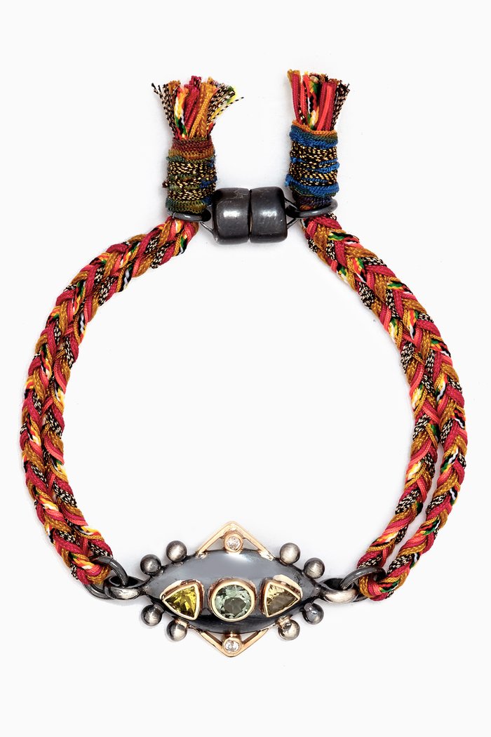 

Nawi Tourmaline, Diamonds & Gold Bracelet in Sterling Silver