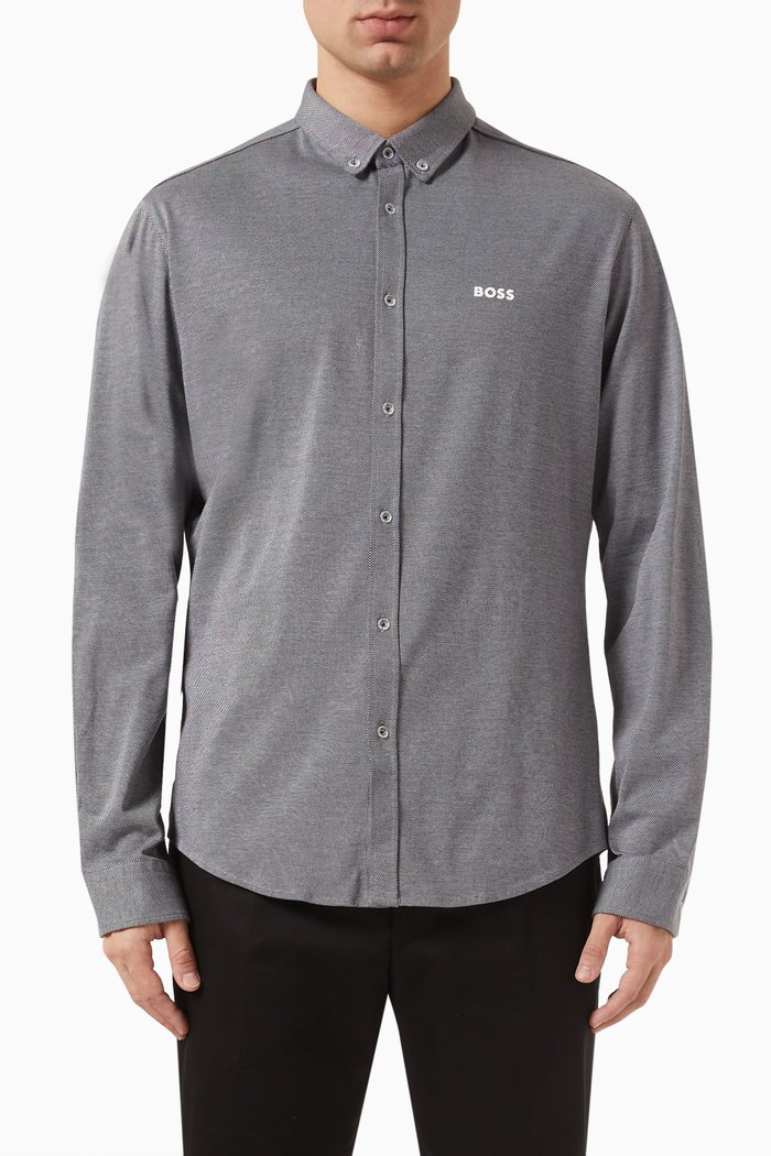 

Biado Shirt in Cotton-piqué Jersey, Blue