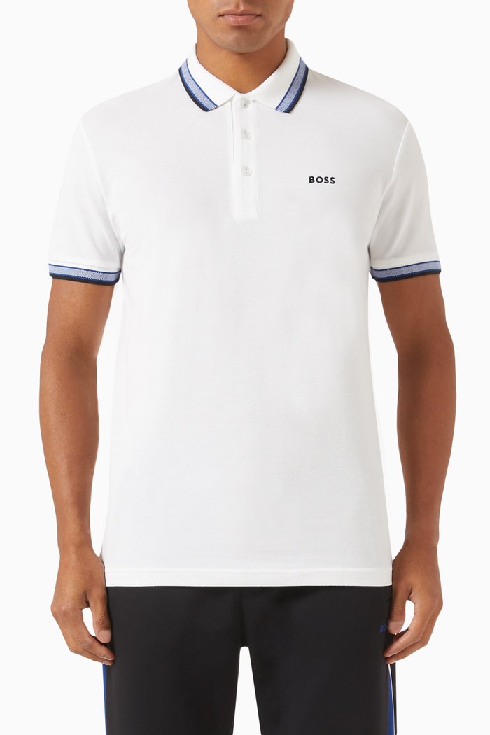 

Paddy Polo Shirt in Cotton-blend Piqué, Neutral