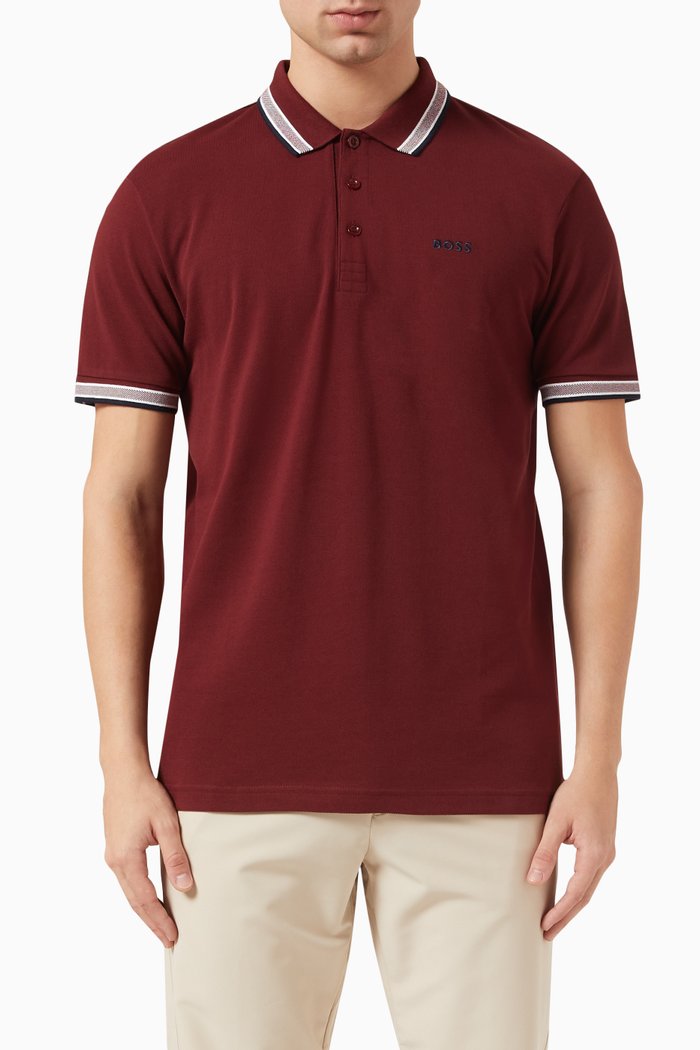 

Polo Shirt in Cotton Piqué, Red