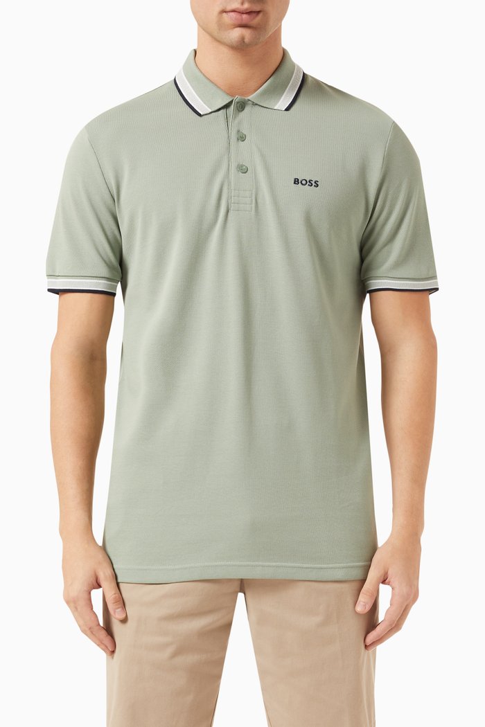 

Polo Shirt in Cotton Piqué, Green