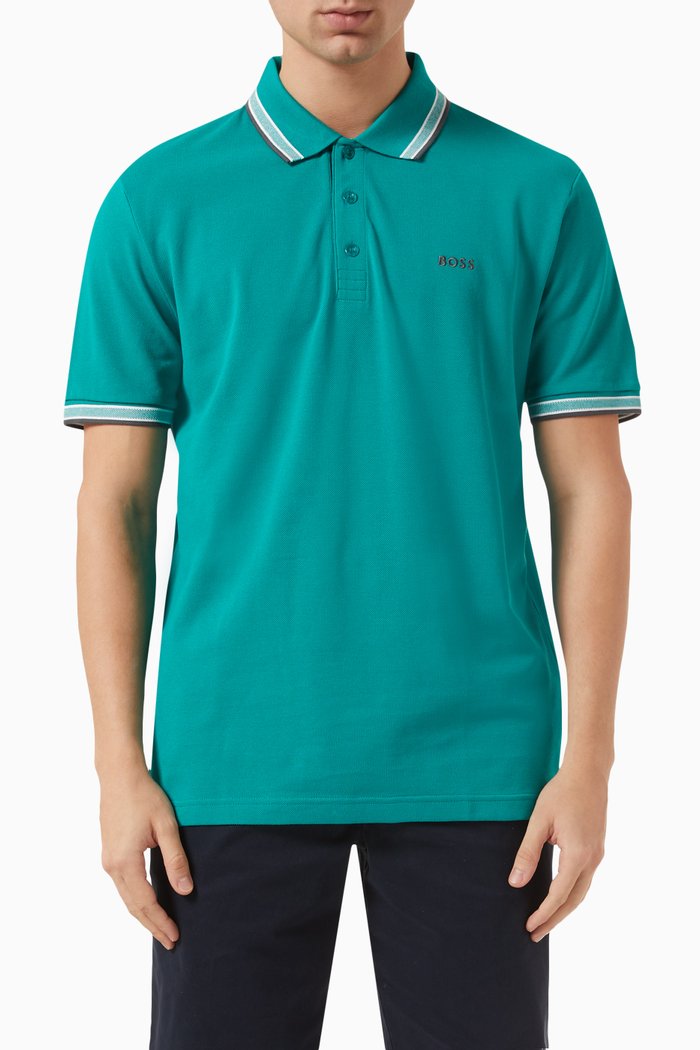 

Polo Shirt in Cotton Piqué, Green