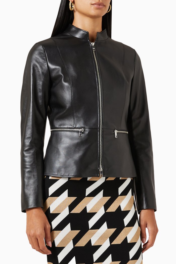 

Salometa Jacket in Lamb leather, Black