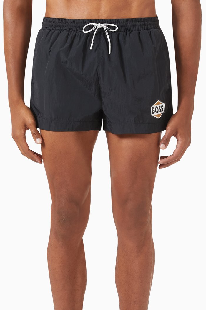 

Logo Swim Shorts in Nylon, Black