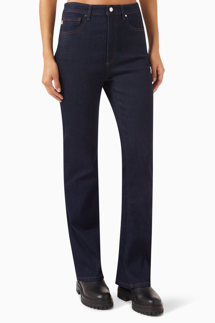 

High-rise Jeans in Stretch-denim, Blue