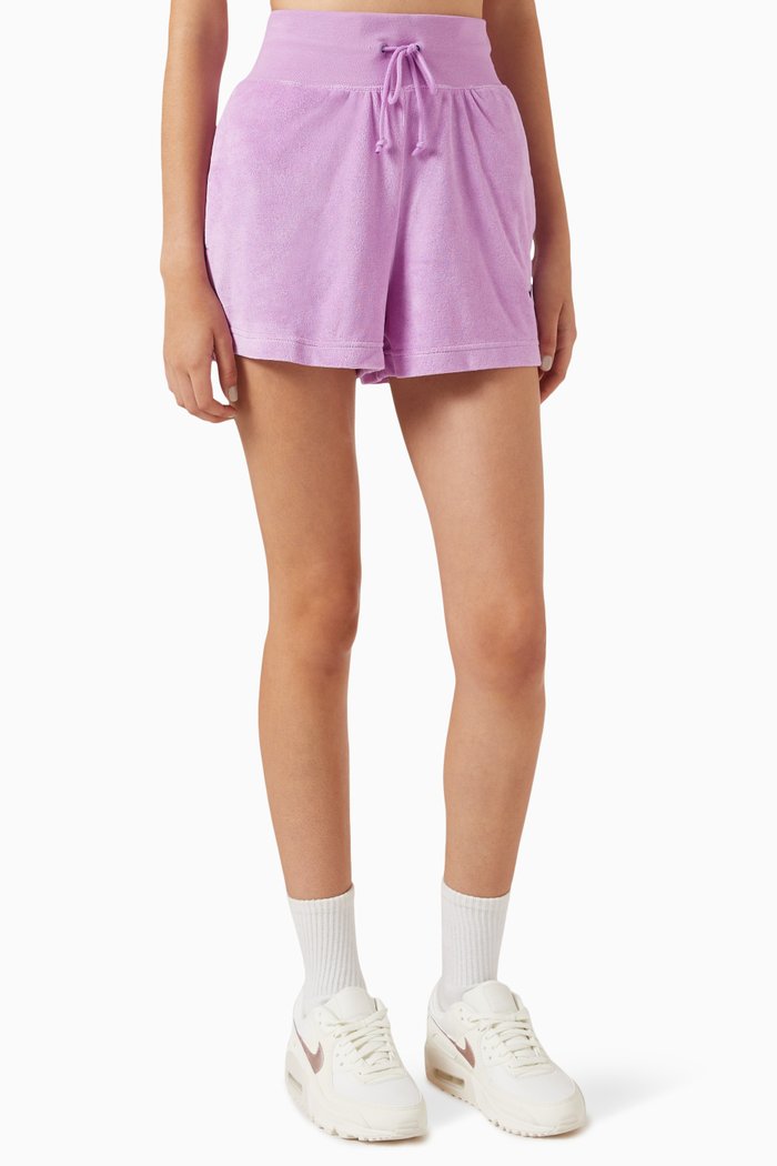 

Logo Shorts in Cotton Terry, Purple