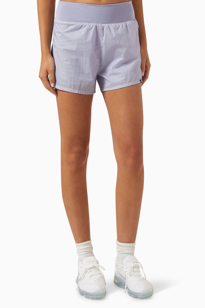 

2-in-1 Reflective Design Shorts in Nylon, Purple