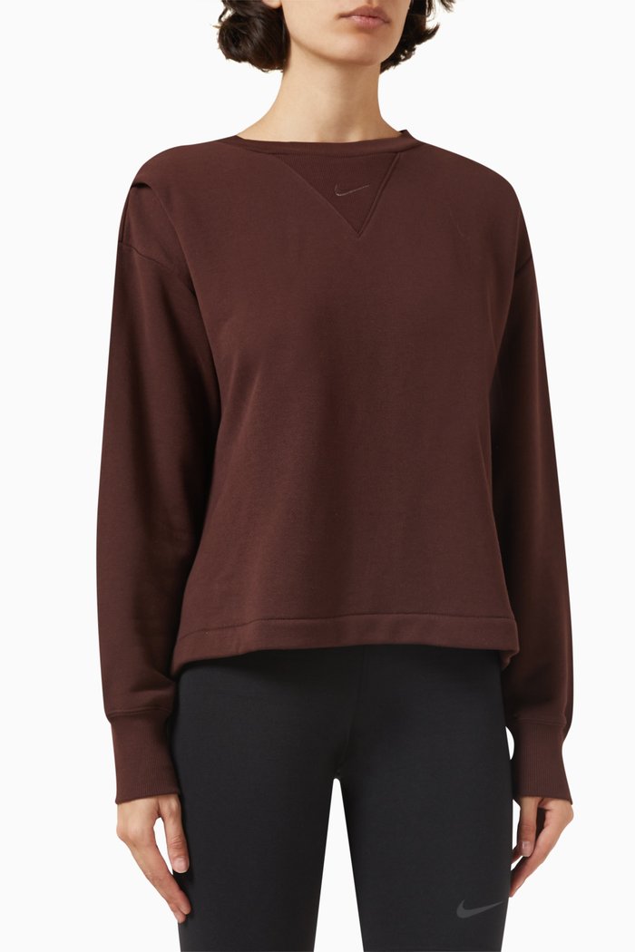 

Oversized Sweatshirt in French Terry, Brown