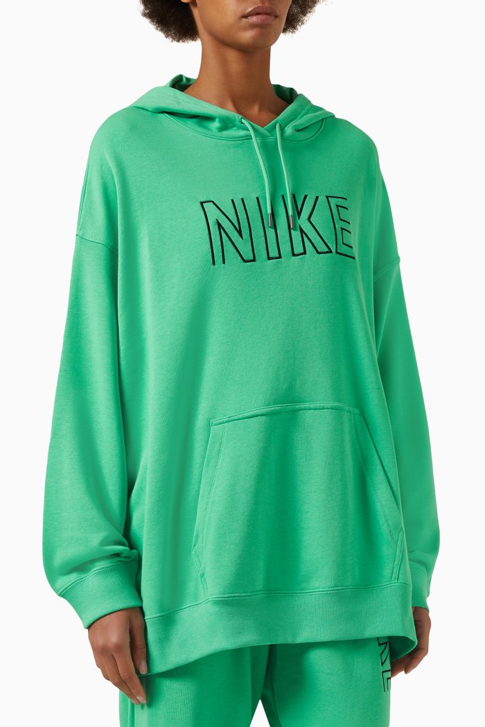 

Logo Oversized Hoodie in Cotton, Green