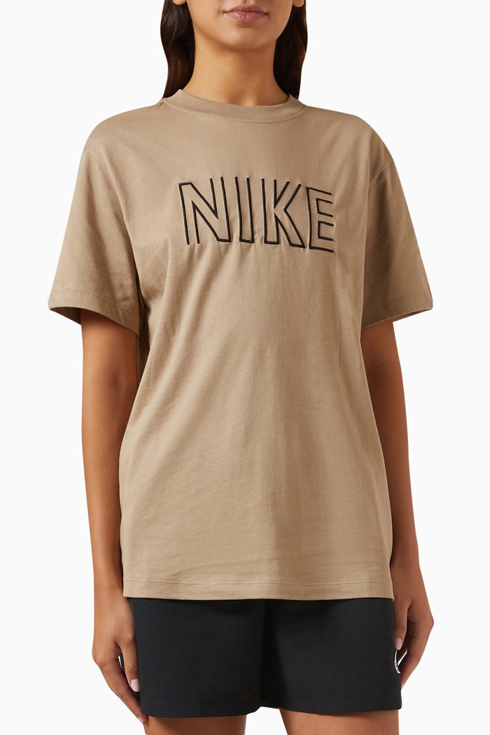 

Logo T-shirt in Cotton-jersey, Brown