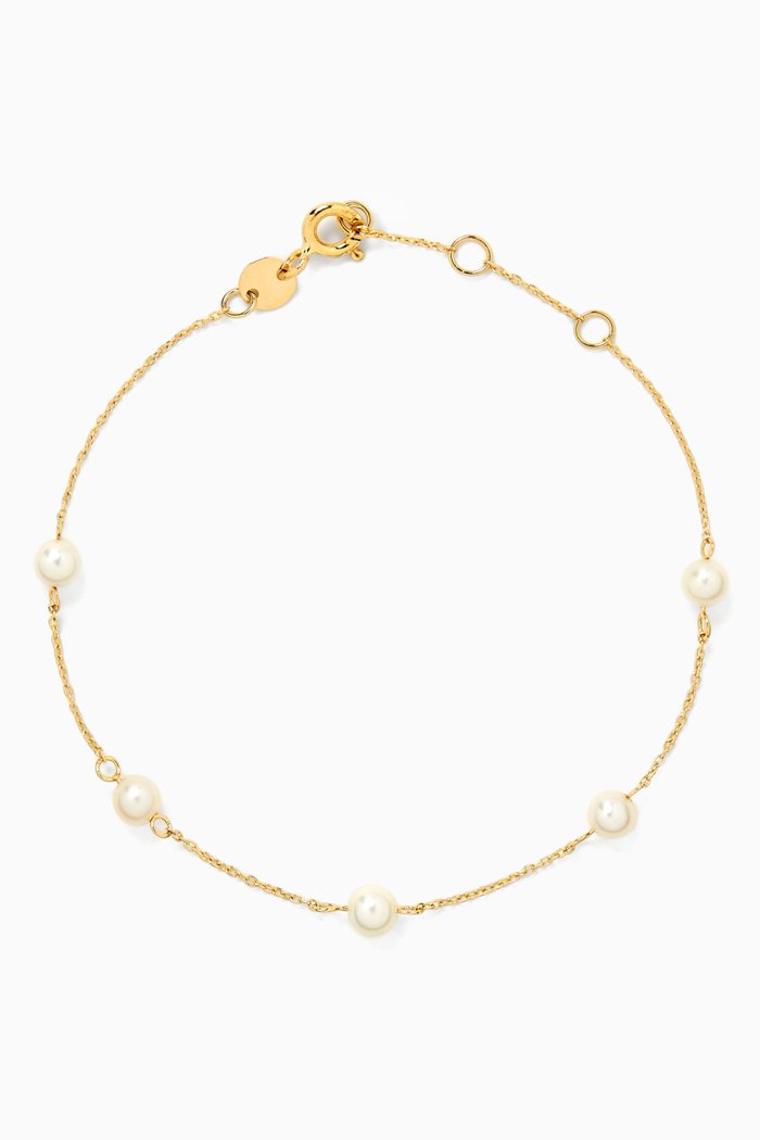

Kiku Pearl Station Bracelet in 18kt Gold, Yellow