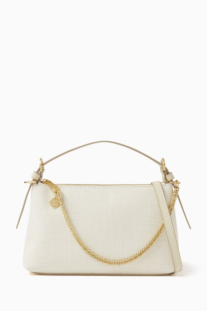 

Posen Top Handle Bag in Linen, White