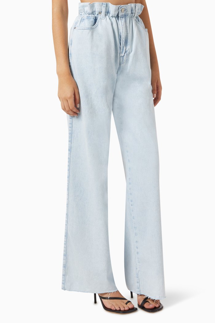 

Paperbag Pants in Denim, Blue