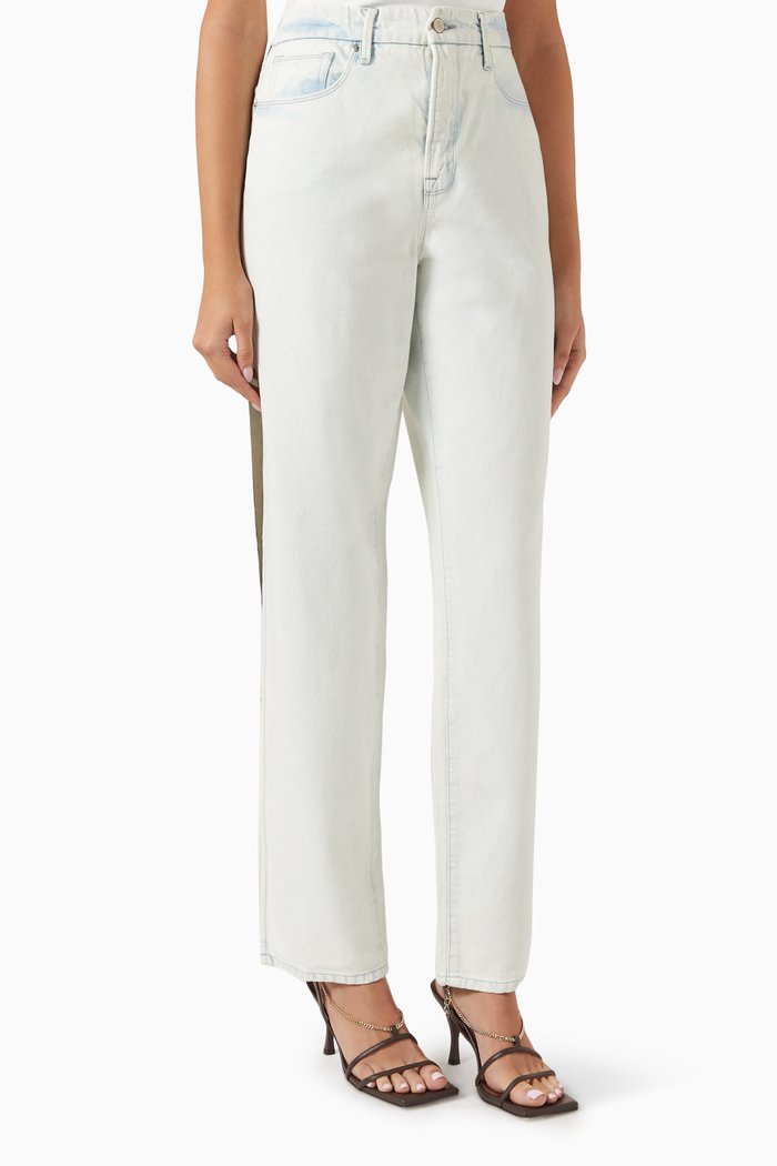 

Good Boy Outseam Slit Jeans in Cotton, Blue