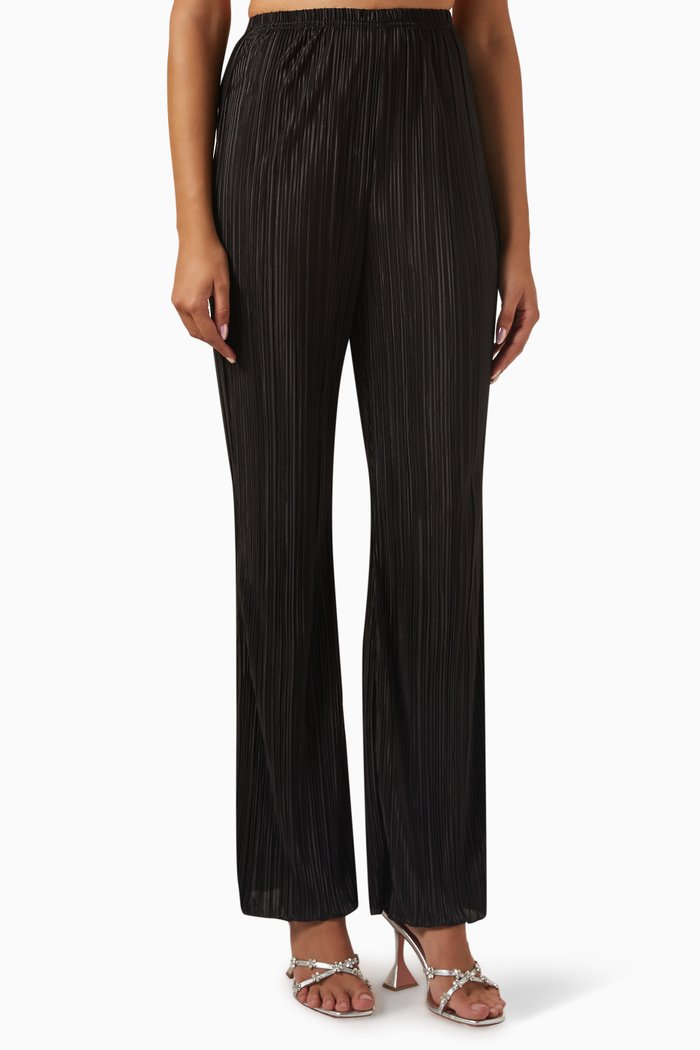 

Always Fits Plisse Pants, Black