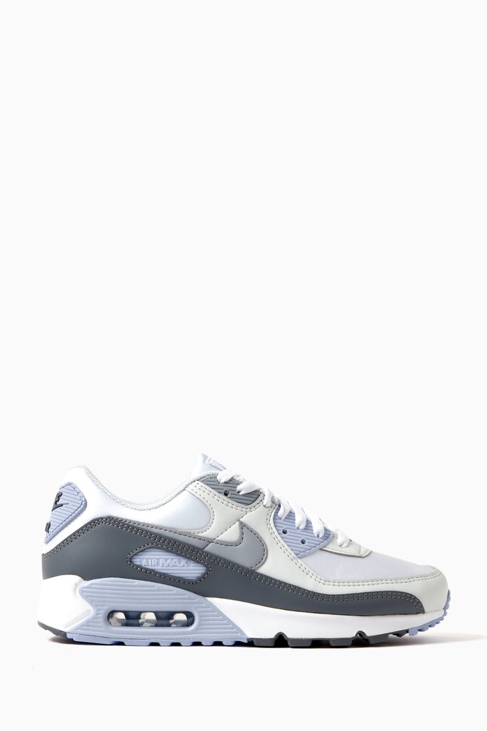 

Air Max 90 Sneakers in Leather & Textile, Blue