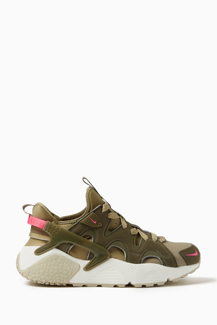

Air Huarache Craft Sneakers in Mix Materials, Green