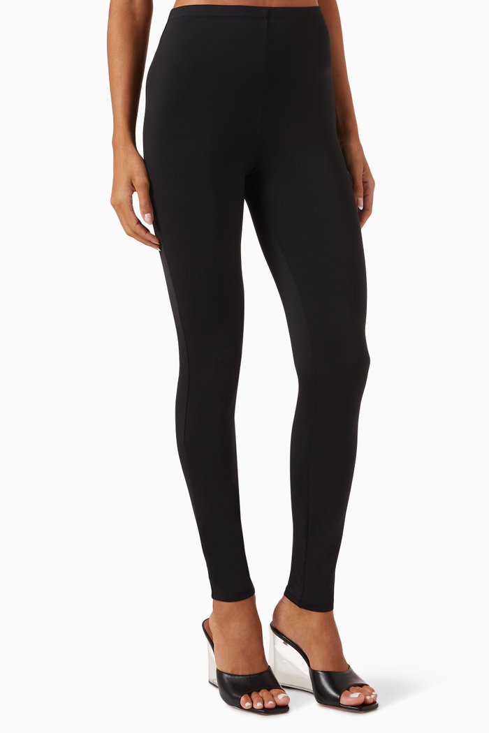 

Scuba High-waisted Leggings in Stretch-nylon, Black