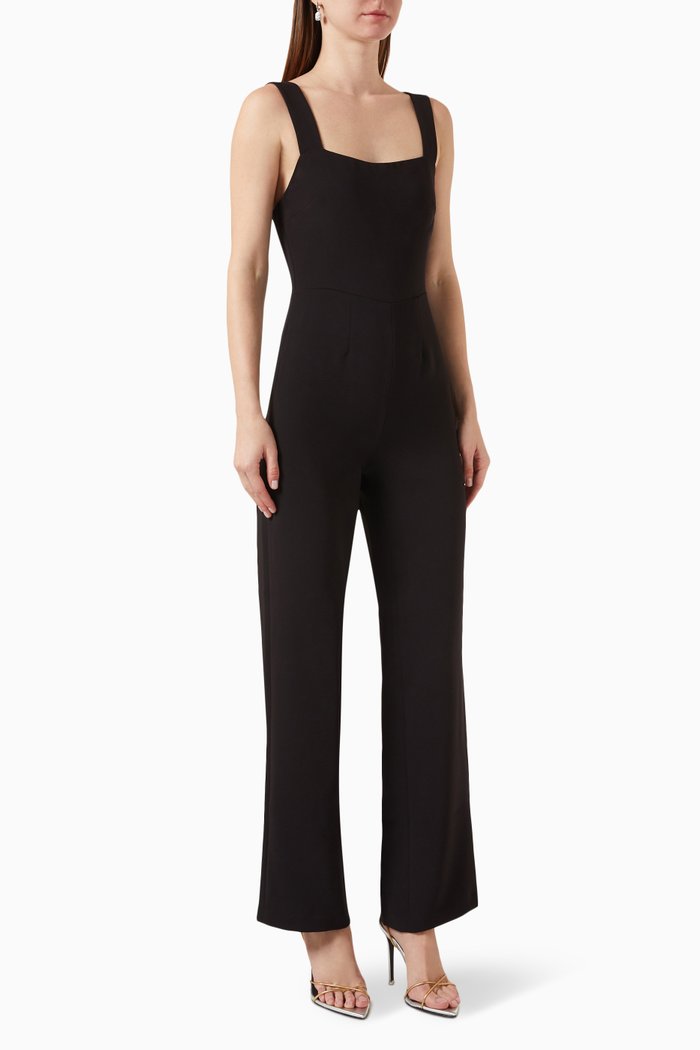 

Luxe Suiting Column Jumpsuit, Black