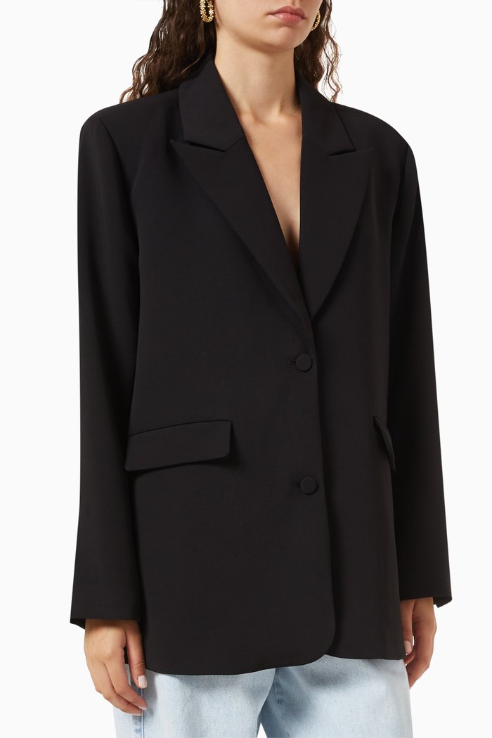 

Boyfriend-fit Blazer, Black
