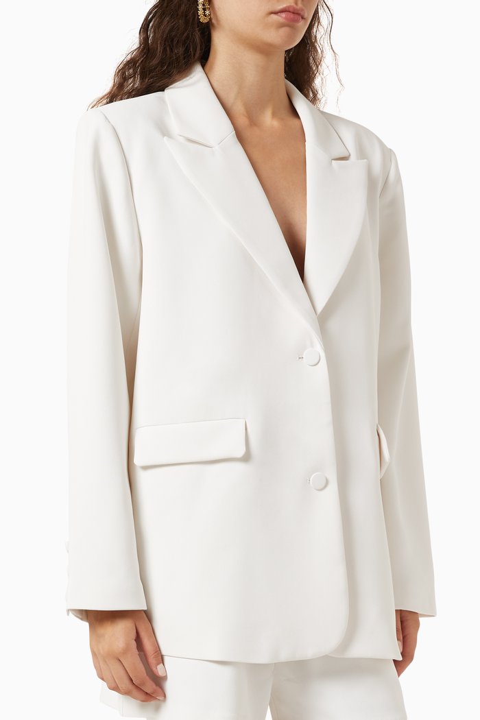 

Boyfriend-fit Blazer, Neutral