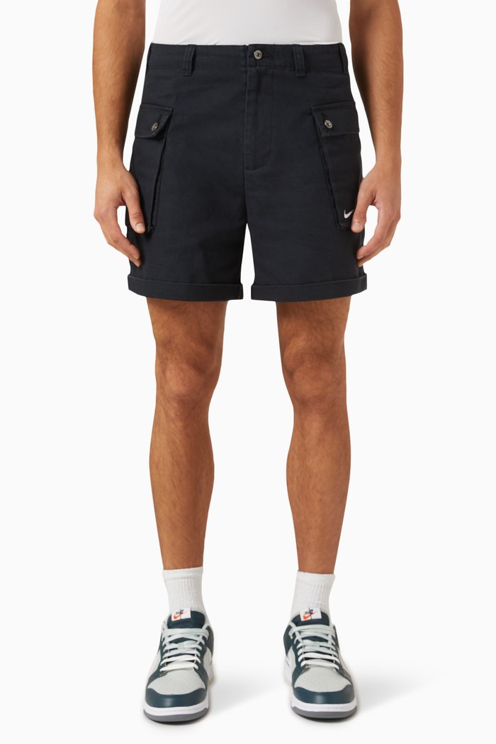 

P44 Cargo Shorts in Cotton, Black