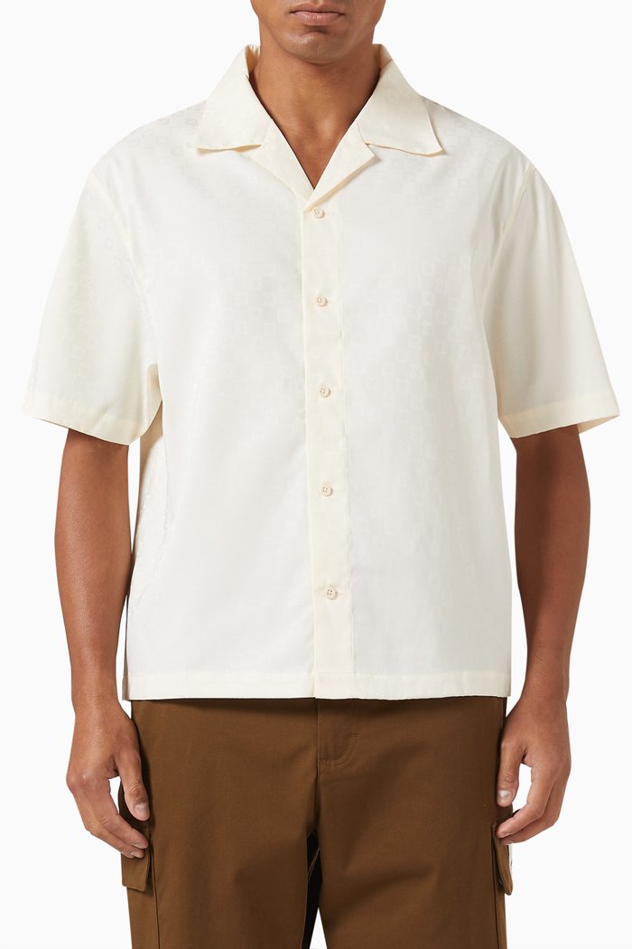 

Camp Collar Shirt in Nylon, Neutral