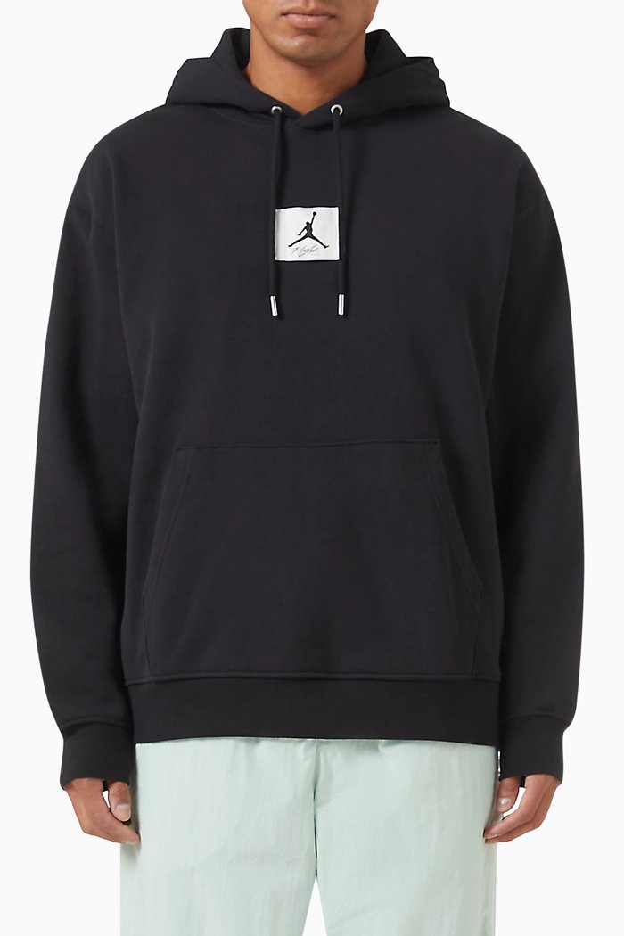 Essentials Hoodie in French Terry, Black