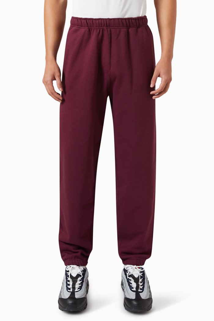 

Nike Solo Swoosh Trousers in Cotton-blend Fleece, Red