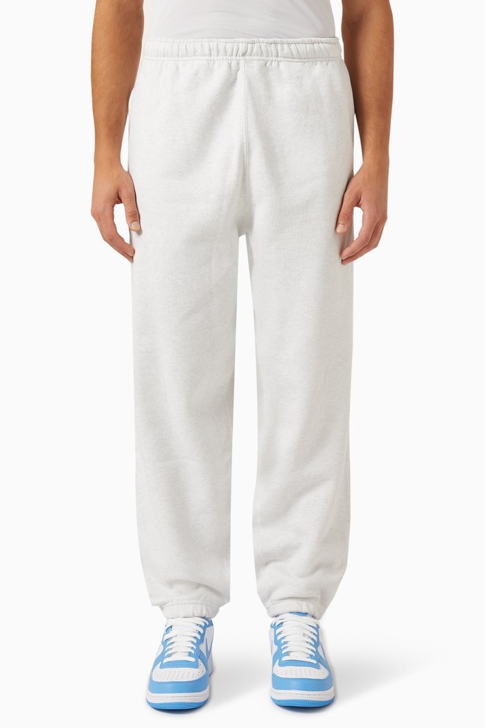 

Nike Solo Swoosh Trousers in Cotton-blend Fleece, Grey
