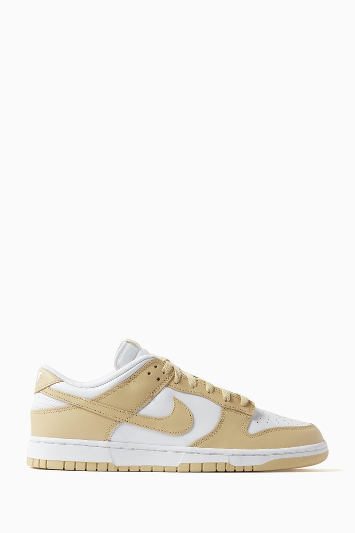 

Dunk Low Retro Sneakers in Leather, Neutral