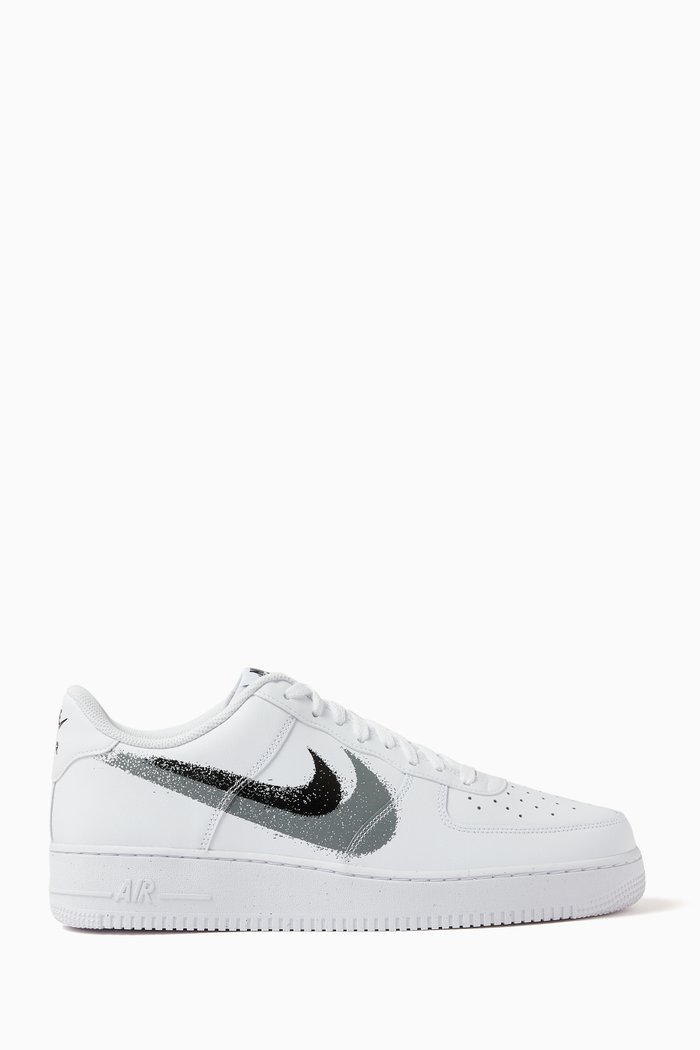 

Air Force 1 '07 Spray Paint Swoosh Sneakers in Leather, White