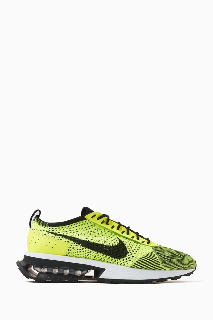 Air Max Racer Sneakers in Flyknit, Yellow