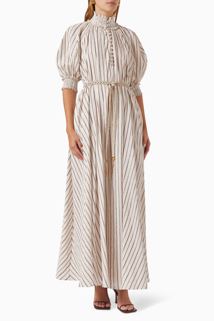 

Devi Swing Maxi Dress in Cotton, Neutral