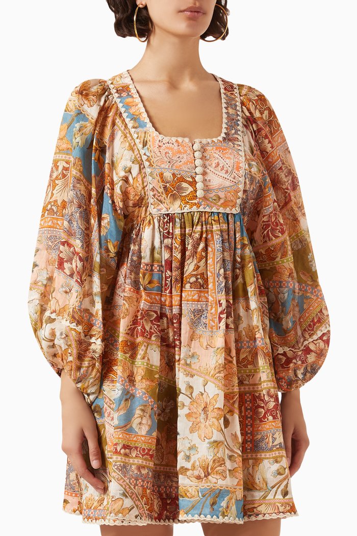 

Chintz Billow Mini Dress, Multicolour