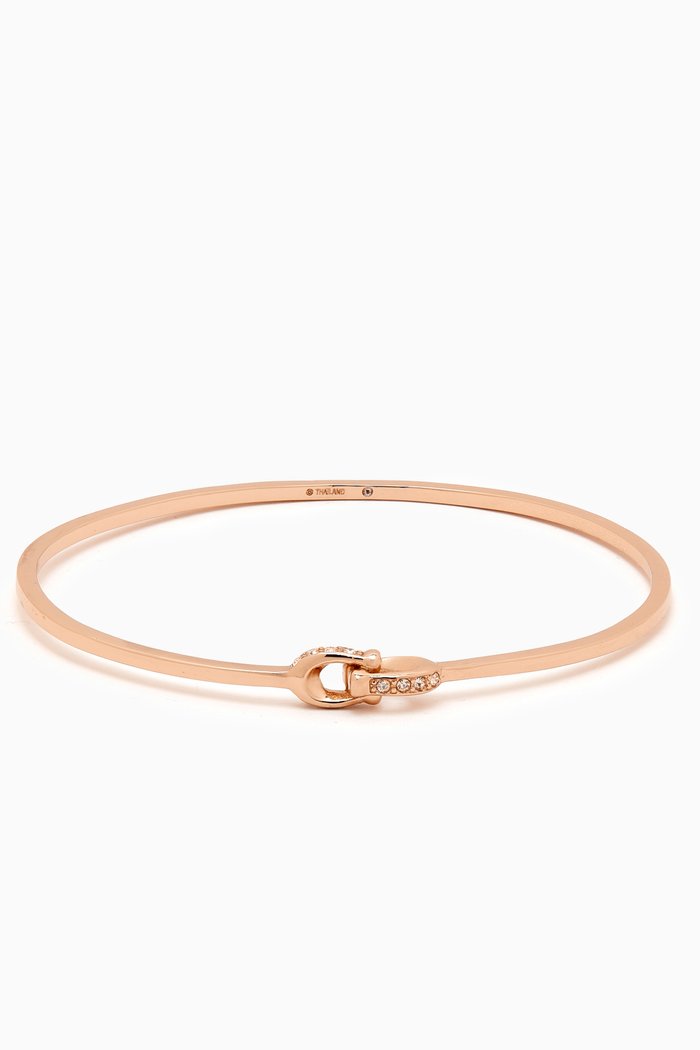 

Signature Interlock Bangle in Metal, Rose gold