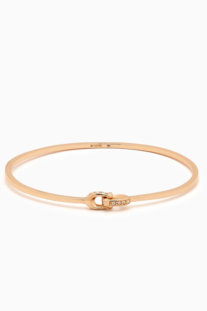 

Signature Interlock Bangle in Metal, Gold