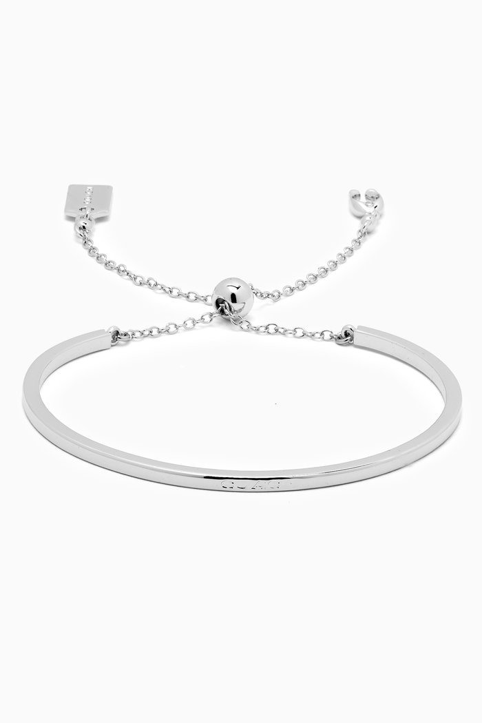 

Signature Slider Bangle in Metal, Silver