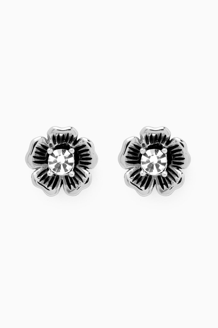 

Signature Tea Rose Stud Earrings in Metal, Silver