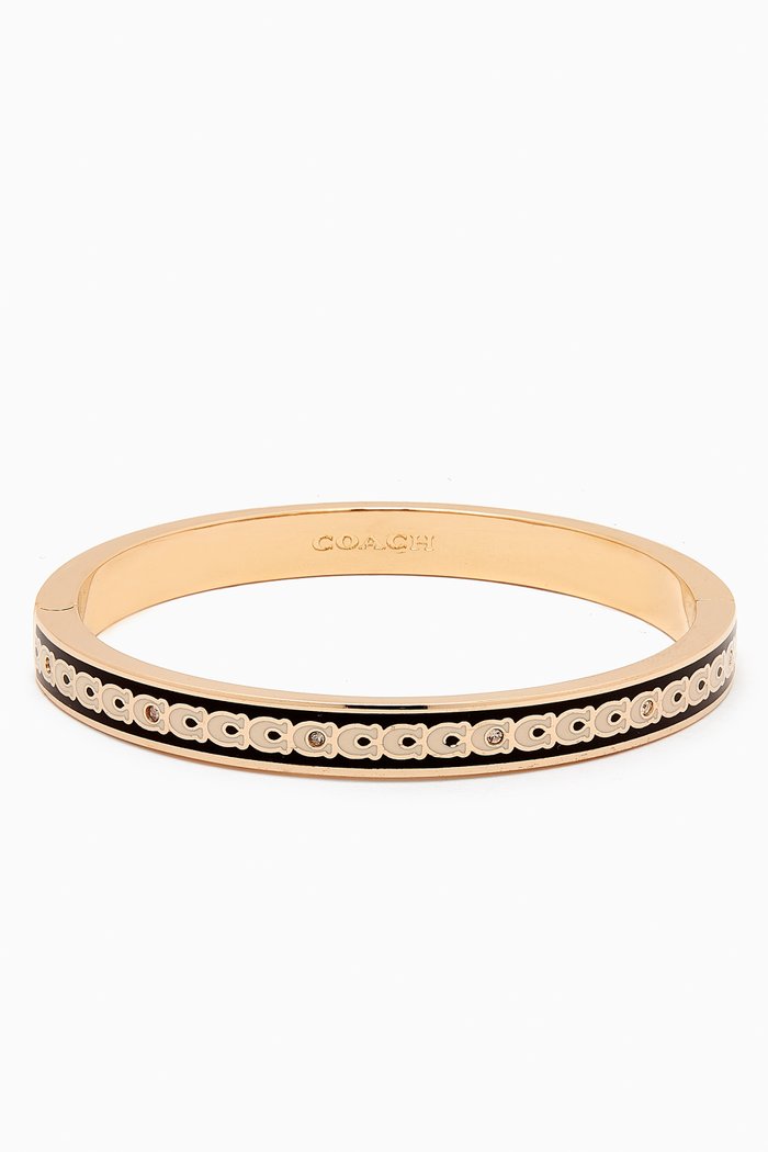 

C Signature Bangle Bracelet in Metal, Gold