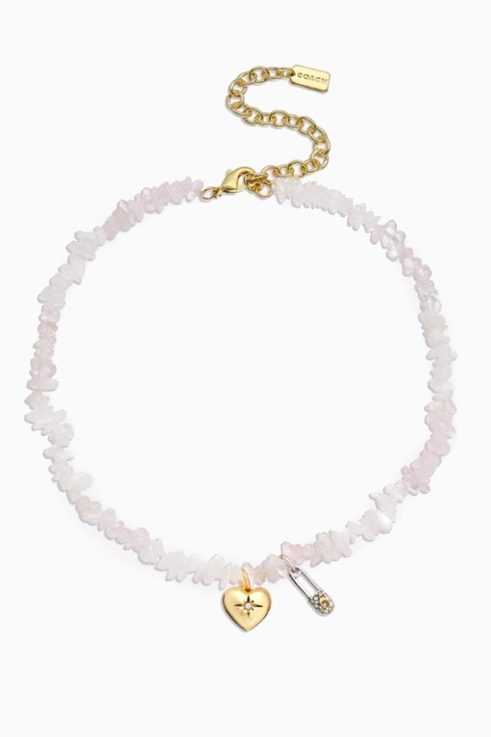 

Signature Rose Quartz Choker Necklace, Multicolour