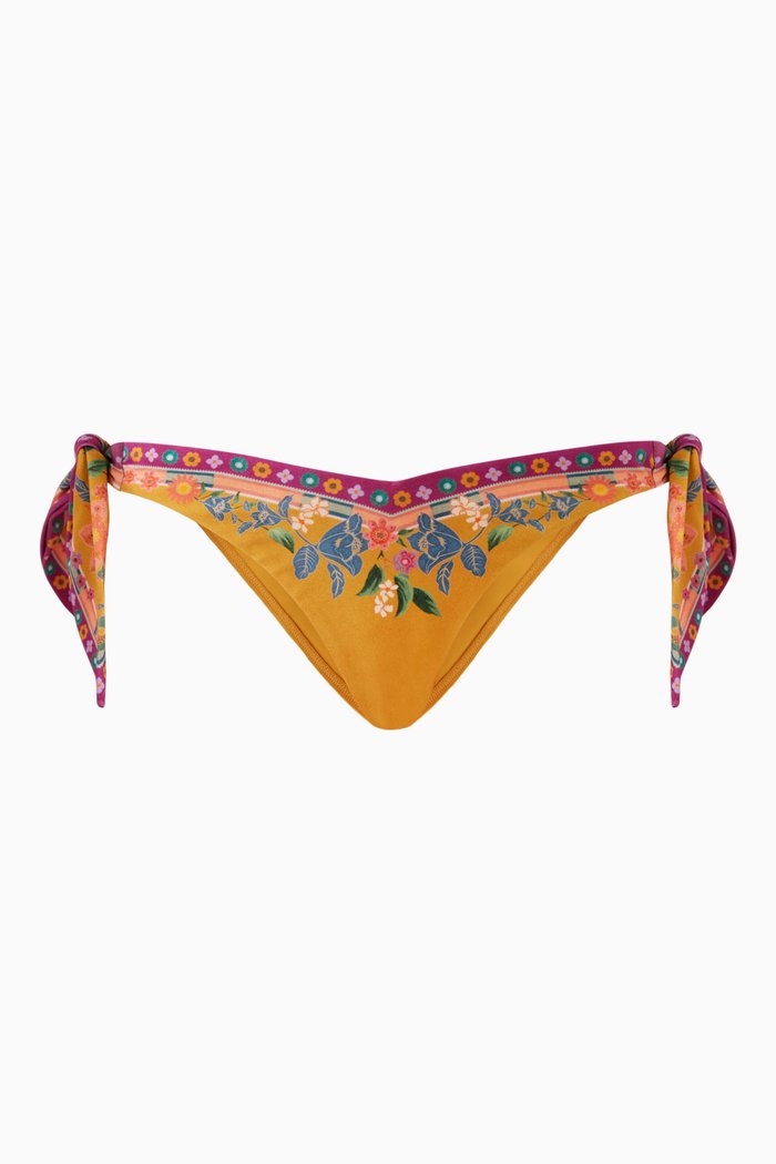 

Ginger Scarf Tie Bikini Briefs in Lycra, Yellow