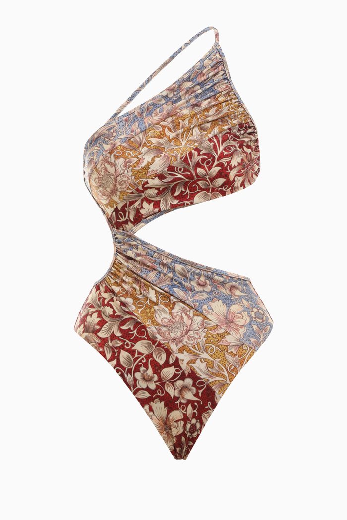 

Chintz Spliced One-piece Swimsuit in Lycra, Multicolour
