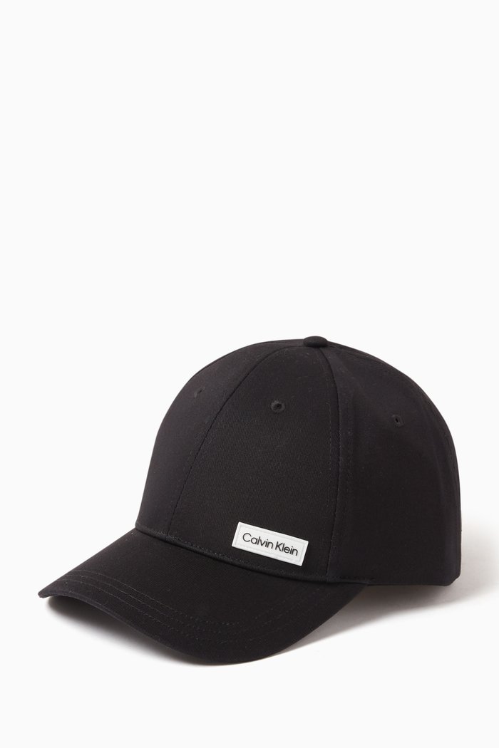 

Essential Logo Patch Baseball Cap in Cotton, Black