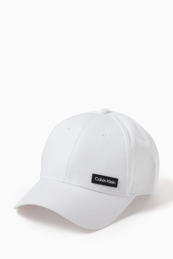 

Essential Logo Patch Baseball Cap in Cotton, White