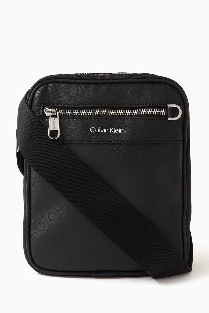 

Small Reporter Crossbody Bag in REPREVE® Recycled Polyester, Black