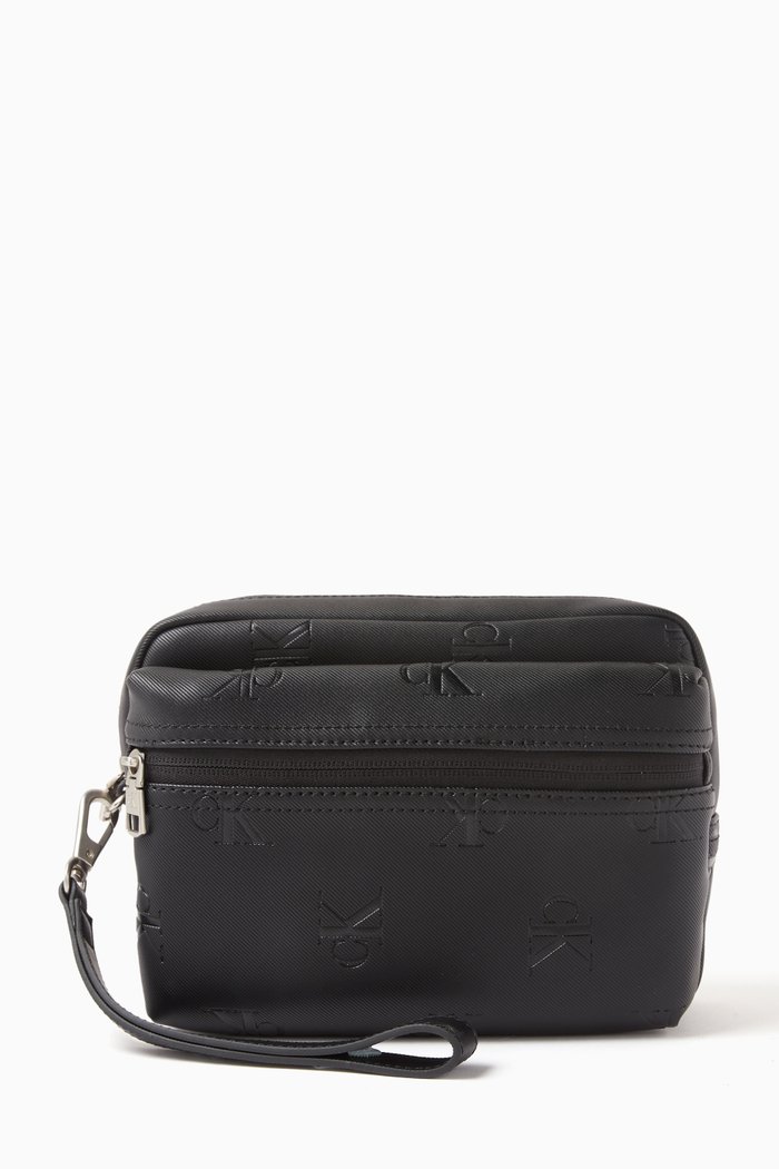 

Logo Pouch in Faux Leather, Black