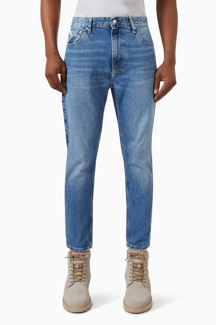 

Dad-fit Jeans in Denim, Blue