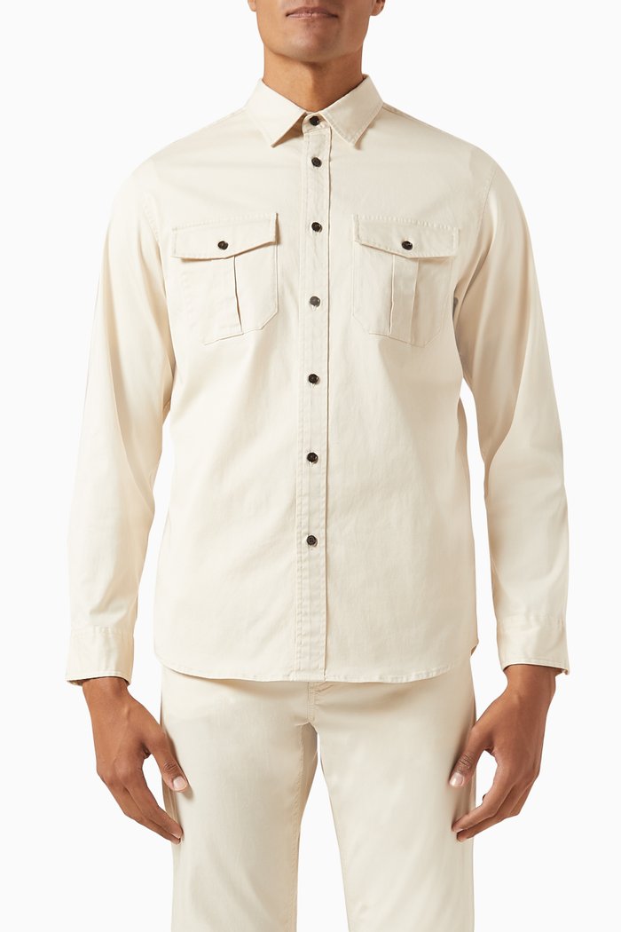 

Irving Shirt in Cotton Blend, Neutral
